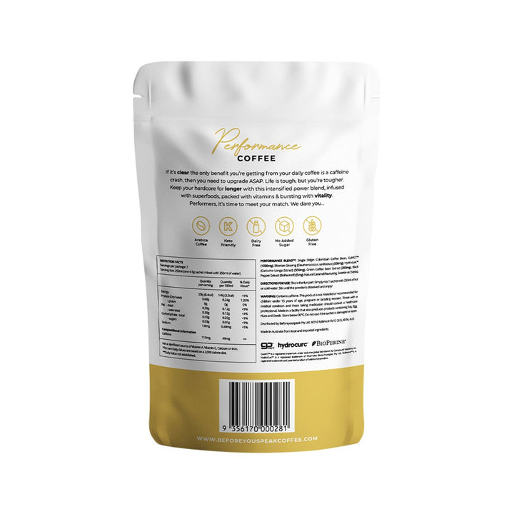 Caramel High Performance Coffee - 7 Serve Pouch - Yo Keto