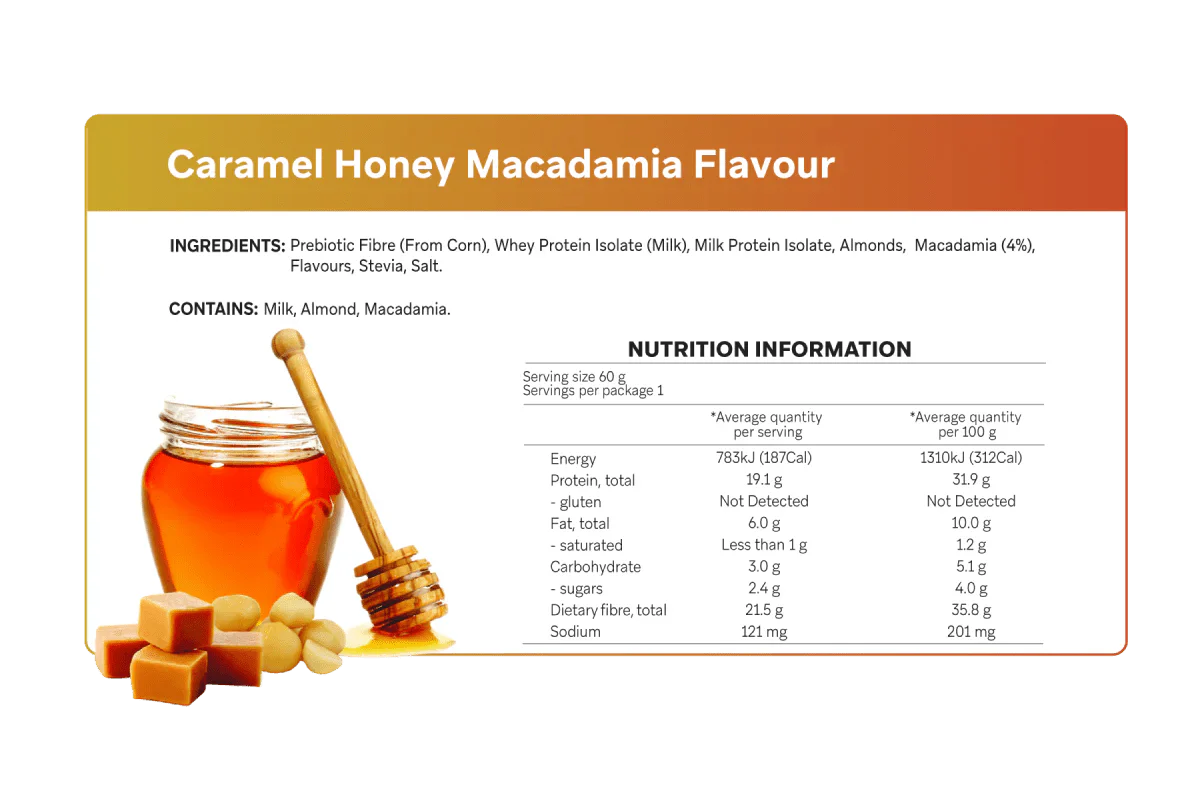 Caramel Honey Macadamia Smart Protein Bar - Yo Keto