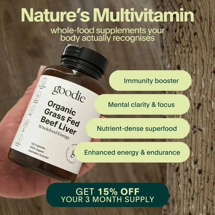 Certified Organic Grass Fed Beef Liver Capsules - 120 Capsules