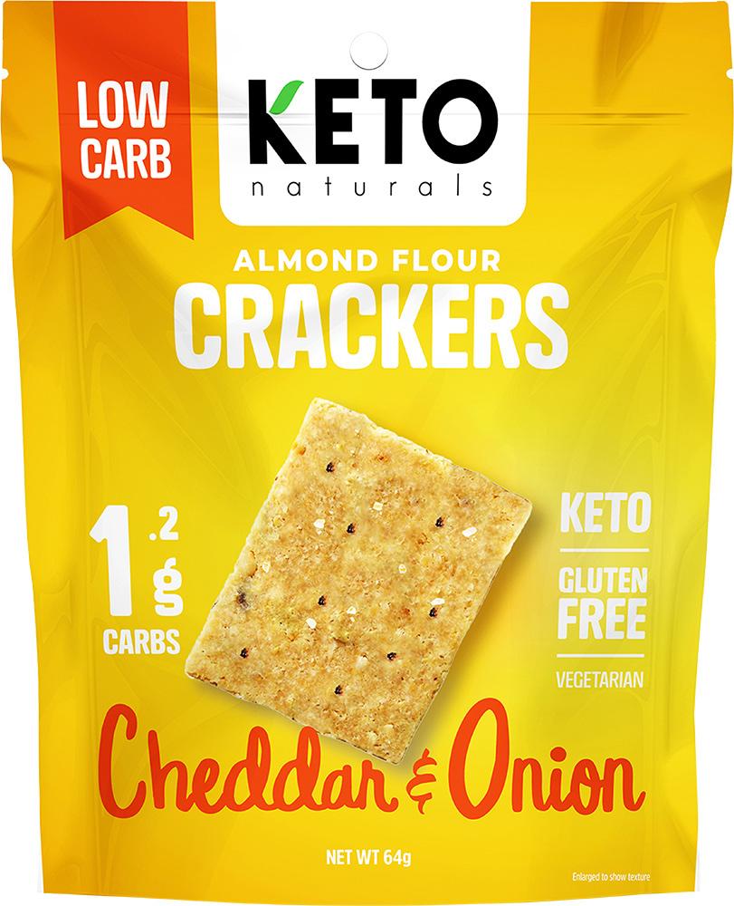 Cheddar & Onion Almond Flour Crackers - Yo Keto