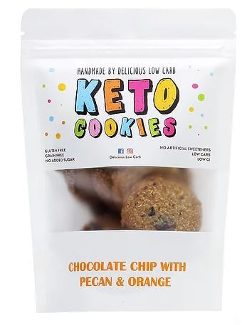 Chocolate Chip with Pecan & Orange Keto Cookies - 5 Pack