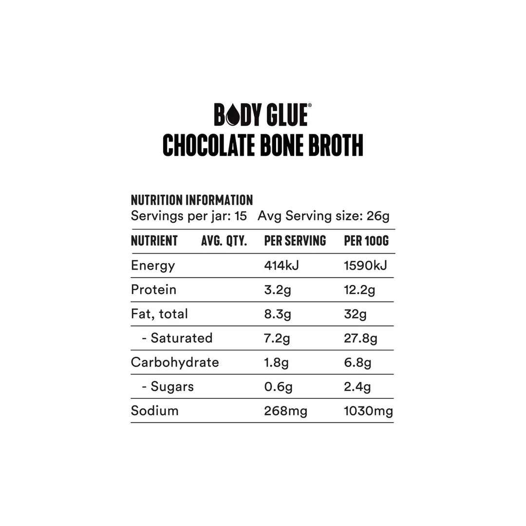 Chocolate Bone Broth - 390g - Yo Keto