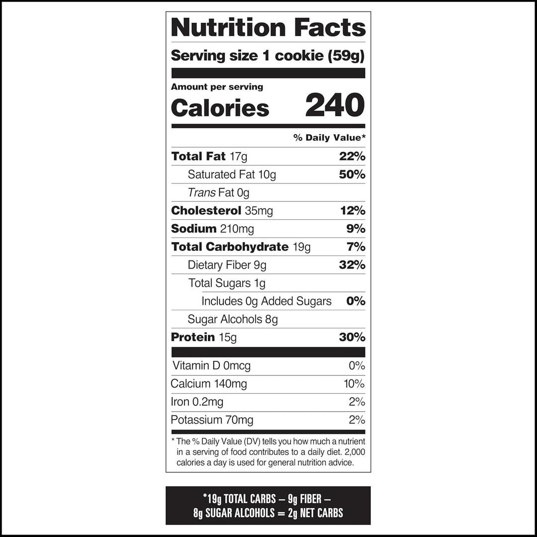 Chocolate Chip Protein Cookie - 59g - Yo Keto