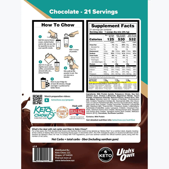 Chocolate Keto Chow - 21 Meals - Yo Keto