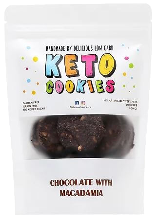 Chocolate with Macadamia Keto Cookies - 5 Pack