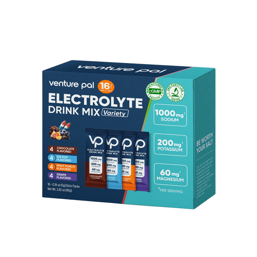 Classic Favourites Variety Pack - 16 Sticks Venture Pal electrolyte drink mix with sodium, potassium, magnesium in Australian stock.
