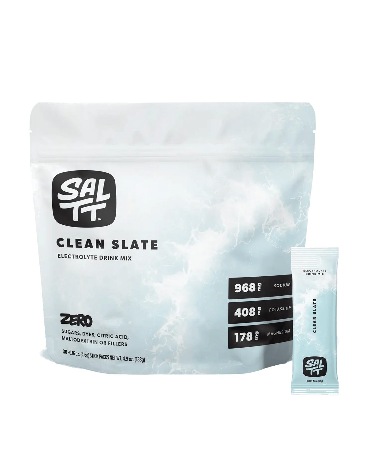 SALTT Clean Slate (Unflavoured) Electrolyte Drink Mix - 30 Sticks with minerals, from Drinks and SALTT Electrolytes collections
