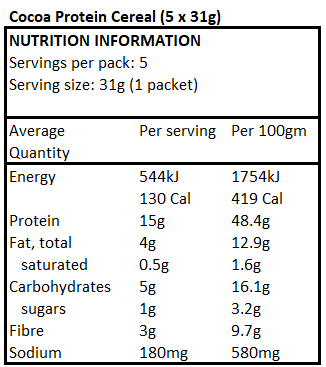 Cocoa Protein Cereal - 155g - Love Low Carb