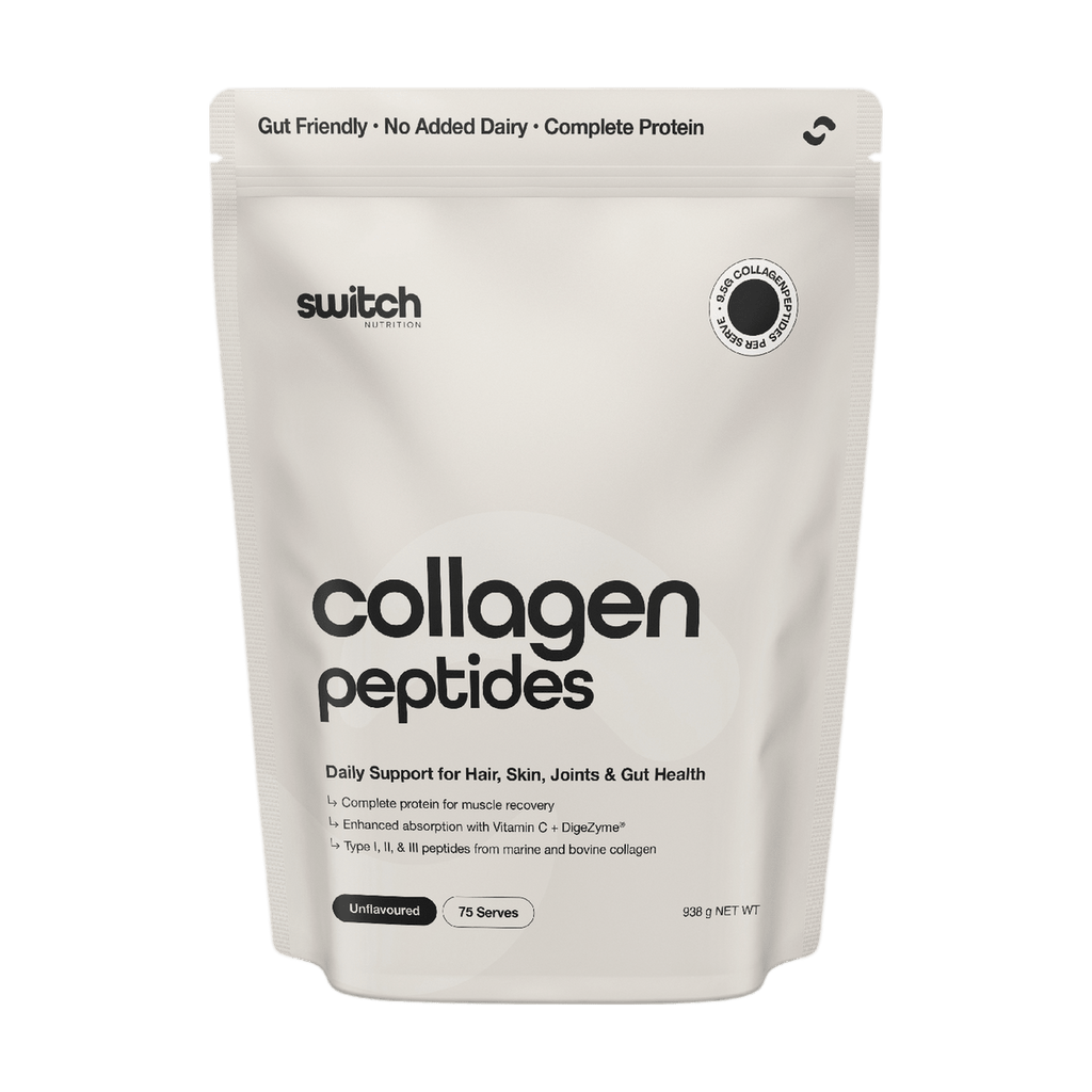 Front of the Switch Nutrition Collagen Peptides Unflavoured 938 g bag