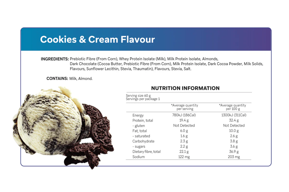 Cookies & Cream Smart Protein Bar - Yo Keto