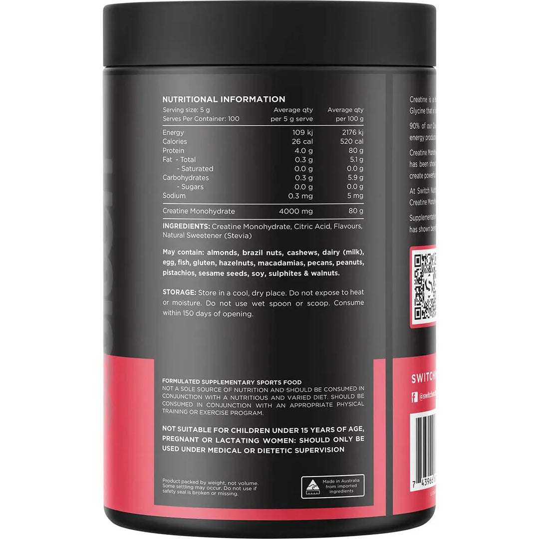 Creatine Monohydrate - Mango Passionfruit - 500g - Love Low Carb