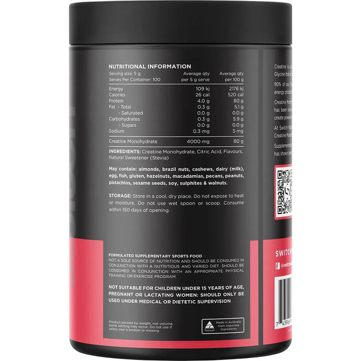 Creatine Monohydrate - Refreshing Lime - 500g - Love Low Carb