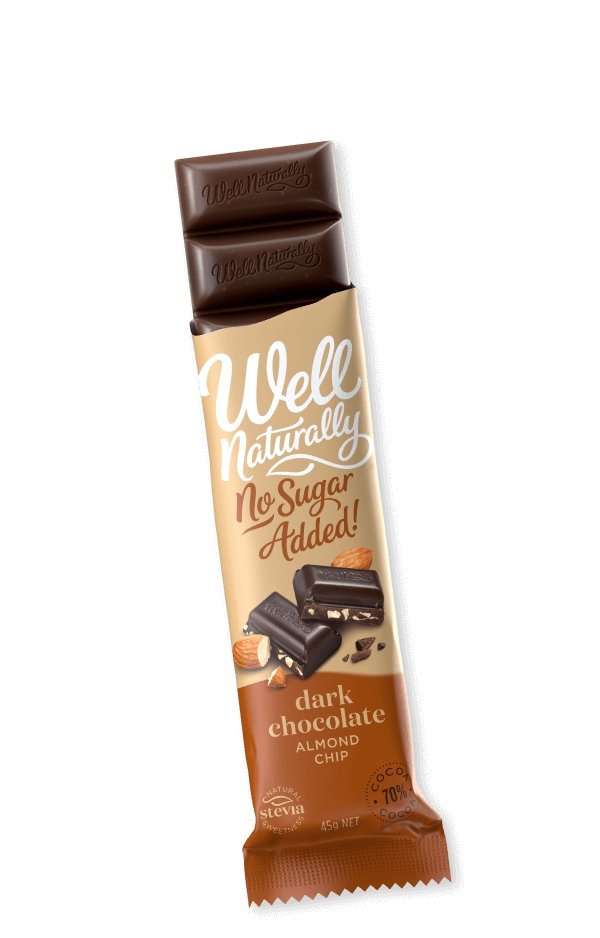 Dark Chocolate - Almond Chip - No Sugar Added - 45g - Yo Keto