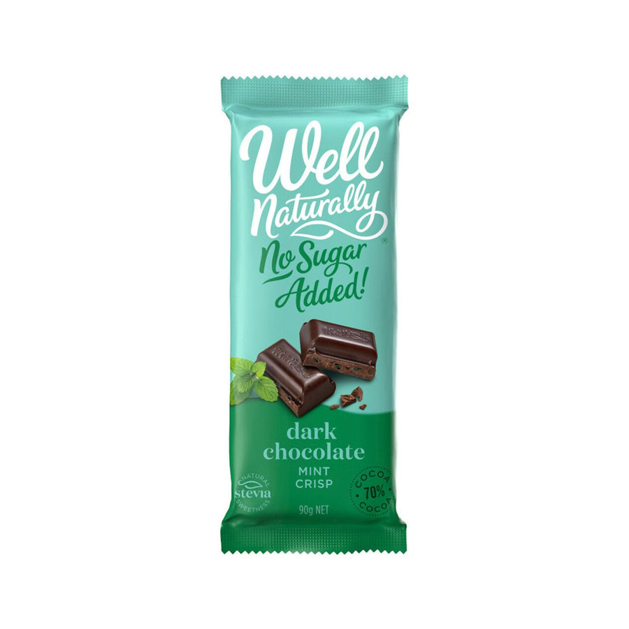 Dark Chocolate - Mint Crisp - No Sugar Added - 90g - Love Low Carb