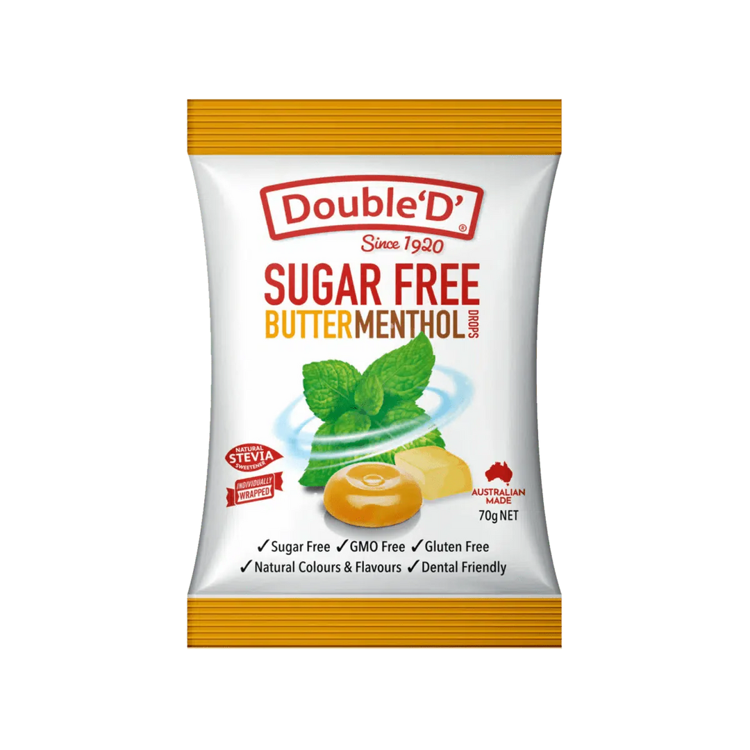 Double D Sugar Free Butter Menthol - 70g - Yo Keto