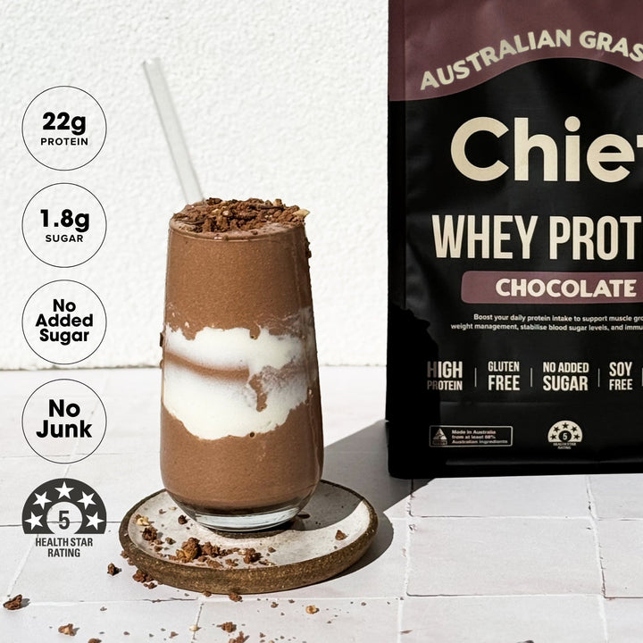 Grass-fed Whey Protein Powder - Smooth Chocolate - 900g