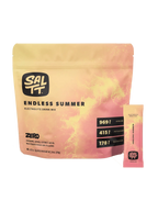 SALTT Endless Summer Electrolyte Drink Mix - 30 Sticks with blend of sodium, potassium, magnesium in vibrant pink and yellow pack