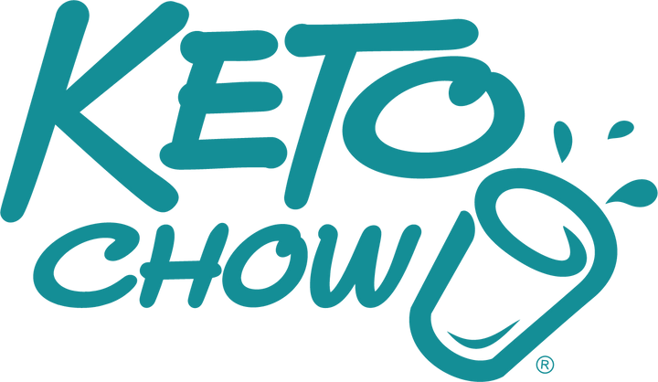Keto Chow logo in teal color featuring stylized text and a drink cup icon for Fasting Drops - 24ml - Best Before 28 Feb 2026