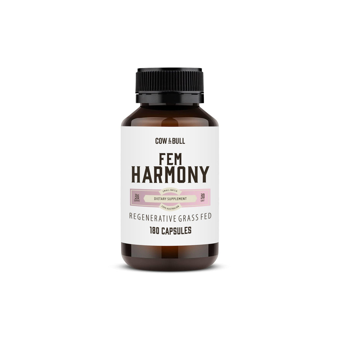 Fem - Harmony Capsules - Regenerative Grass Fed - 180 Capsules - Yo Keto