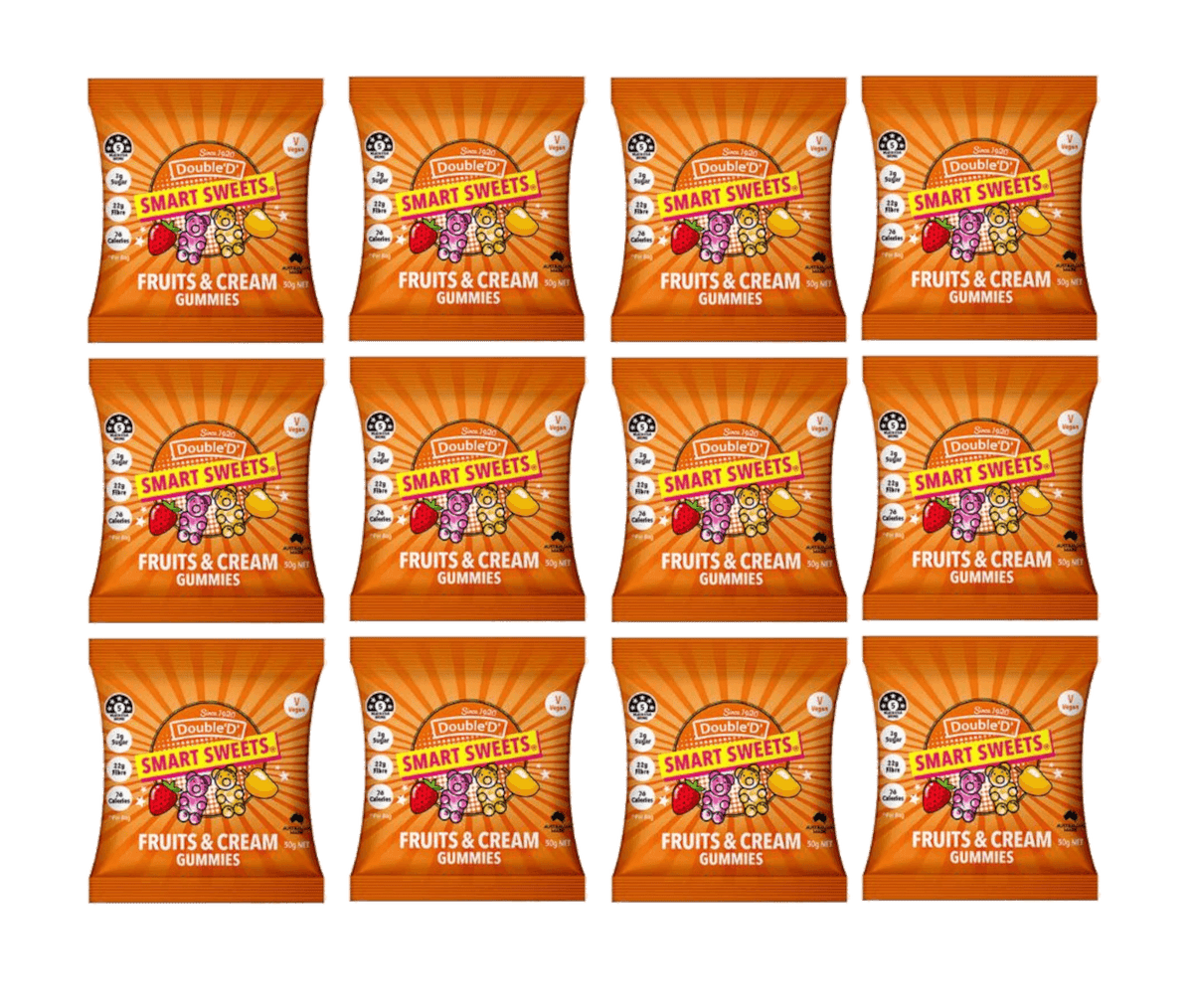 Fruits & Cream Gummy Bears - 12 Pack - Yo Keto