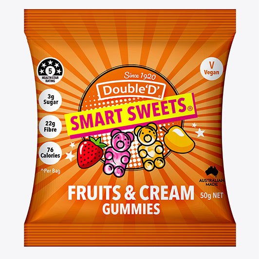 Fruits & Cream Gummy Bears - 50g - Yo Keto