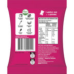 Back of Fruity Chews - 45g by Funday showing nutrition info, vegan certification, ingredients, and Australian ownership details.