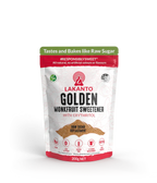 Lakanto Golden Monkfruit Sweetener pouch displayed as raw sugar substitute in Sweeteners and Low Carb collections