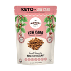 Front of The Monday Food Co Low Carb Gourmet Granola Sweet Crunchy Roasted Hazelnut 300 g bag