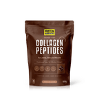 Packaging of Grass Fed Collagen Peptides - Chocolate - 500g by Protein Supplies Australia, highlighting hydrolyzed bovine collagen for joint and skin support.