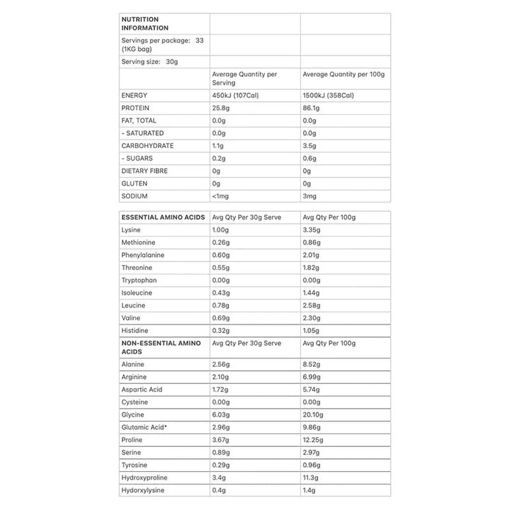 Grass Fed Collagen Peptides - Vanilla - 500g - Yo Keto