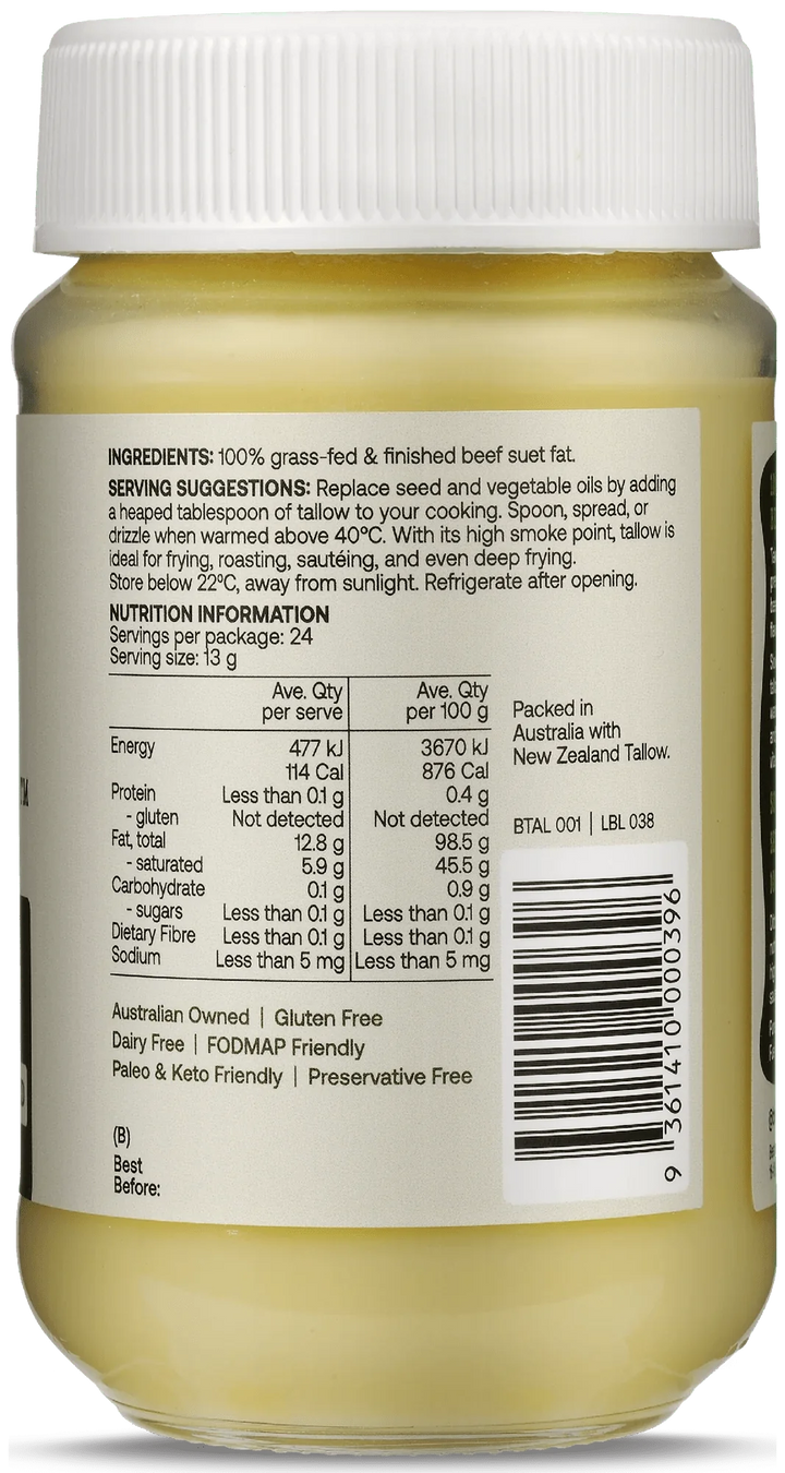 Grass Fed & Finished Beef Tallow - Love Low Carb