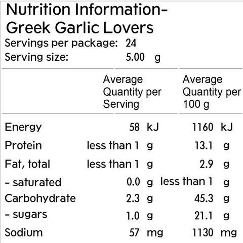 Greek Garlic Lovers Seasoning - Yo Keto