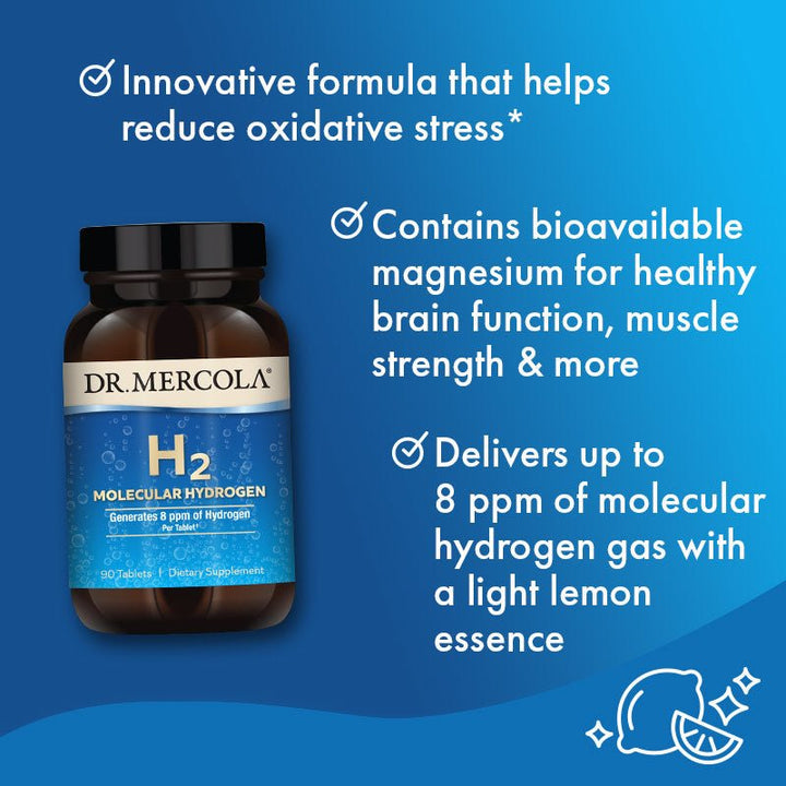 H2 Molecular Hydrogen - 80 mg - 90 Tablets - Yo Keto