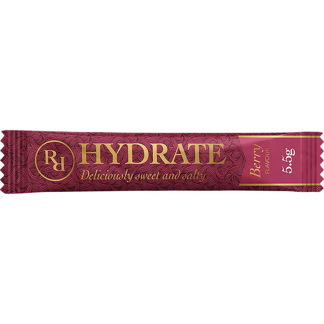 Hydrate - Berry - 30 Pack by Ritua, berry-flavored electrolyte stick in burgundy with gold accents, from Drinks and Electrolytes collections