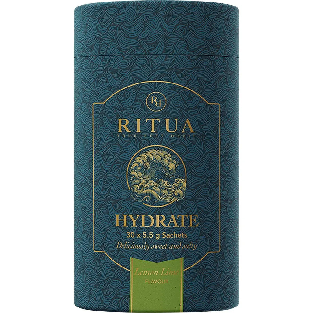 Hydrate - Lemon Lime - 30 Pack by Ritua in stylish dark blue packaging from Drinks, Electrolytes, and Low Carb collections