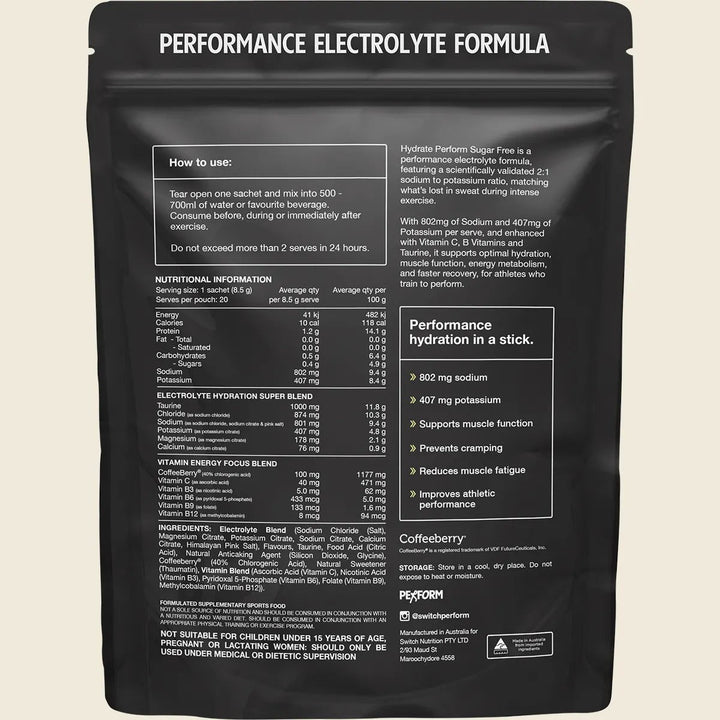 Hydrate Perform - Kiwi Watermelon - 20 Sticks - Yo Keto