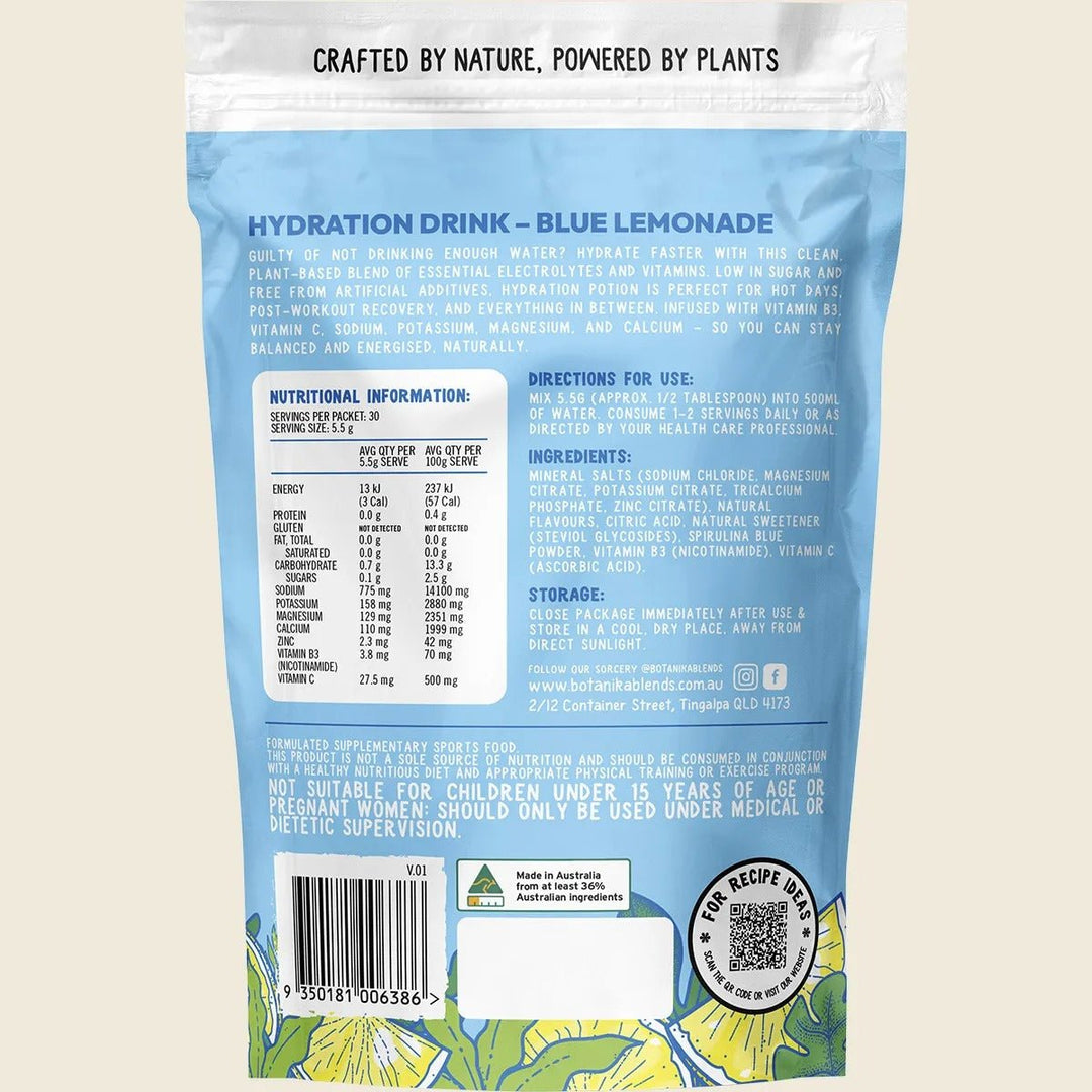 Hydration Potion Blue Lemonade - 165g - Yo Keto