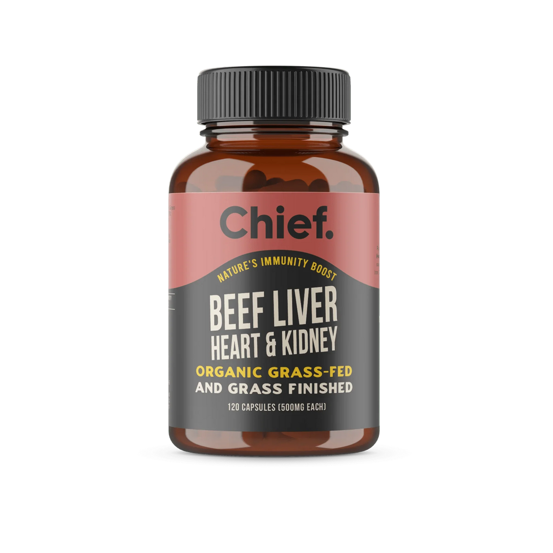 Immunity Boost - Organic Beef Liver, Heart & Kidney - 120 caps - Yo Keto