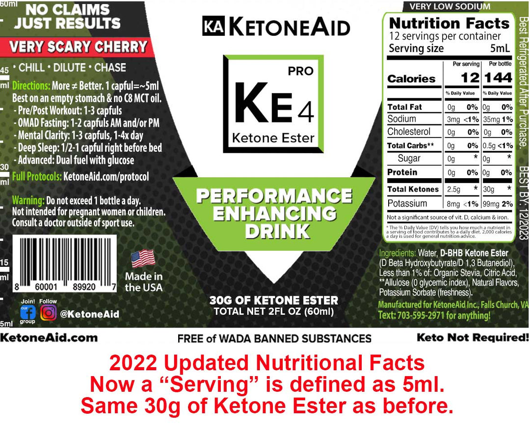 KE4 Ketone Ester Drink - 60ml - Yo Keto