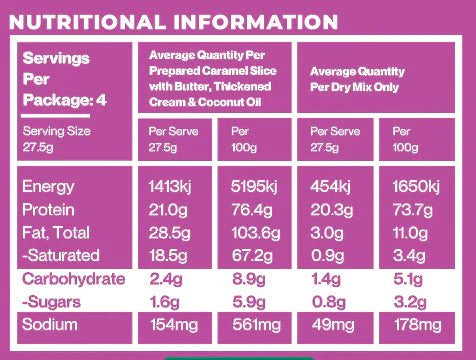 Keto Caramel Slice Mix - 4 Pack - Yo Keto