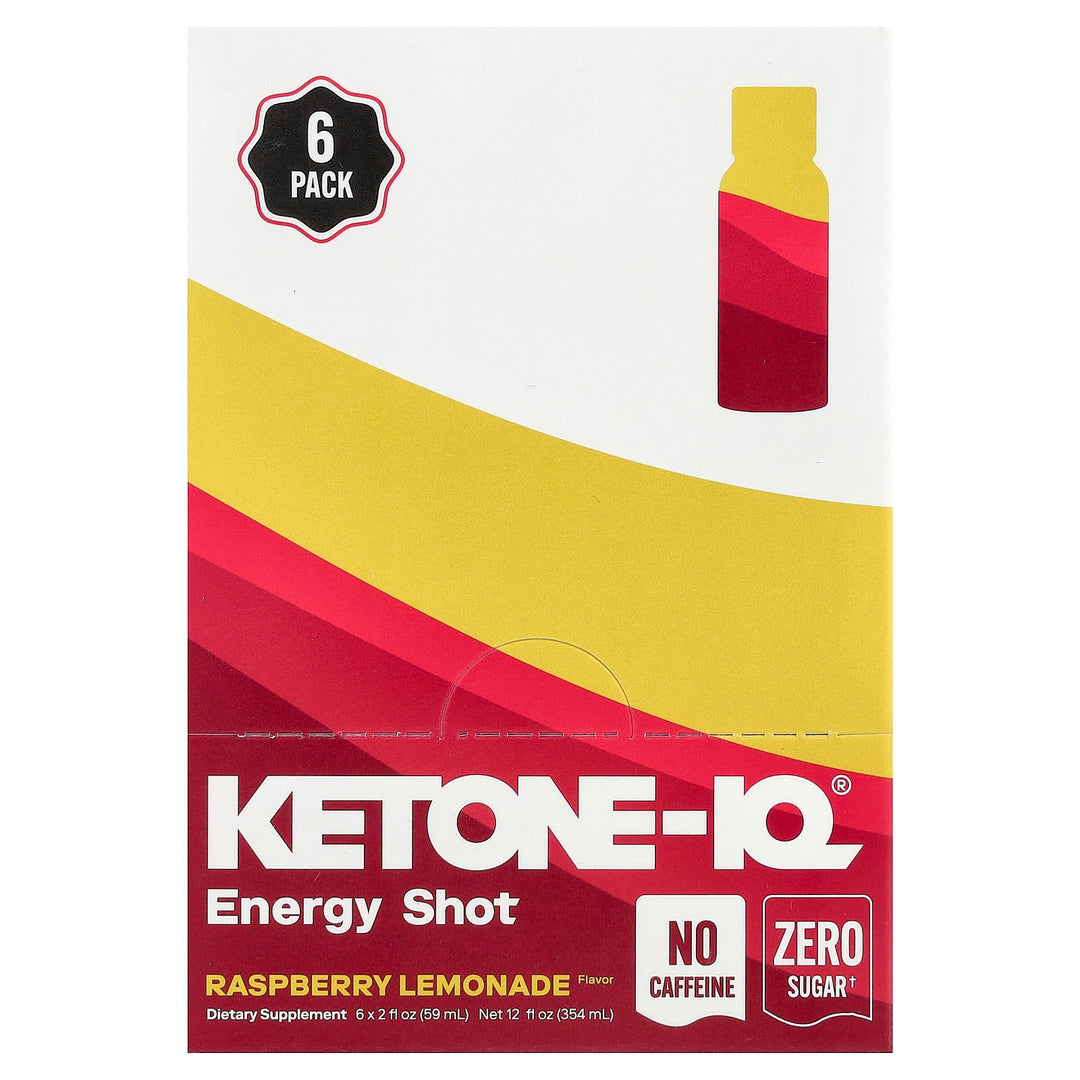 Ketone - IQ - Energy Shot - Raspberry Lemonade - Caffeine Free - 6 x 59mL - Yo Keto