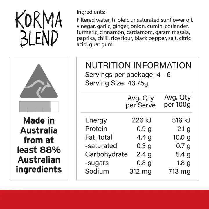 Korma Recipe Blend - 175g - Yo Keto