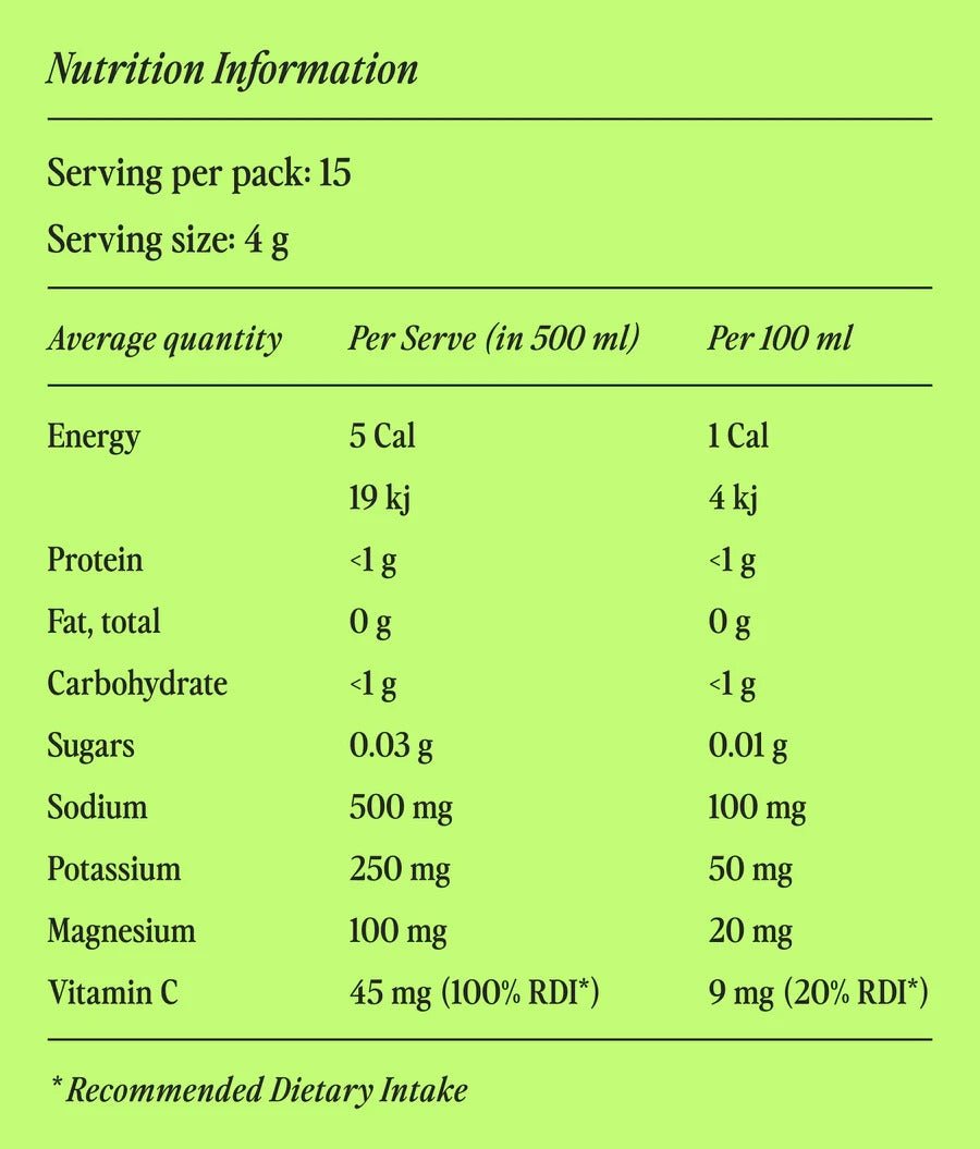 Lemon and Lime Electrolyte Powder - 15 Ct