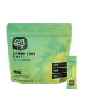 Lemon Lime Twist Electrolyte Drink Mix - 30 Sticks by SALTT in green resealable pouch with individual stick pack, low carb electrolyte blend