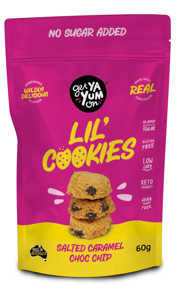 Lil' Cookies - Salted Caramel Choc Chip - 60g - Love Low Carb