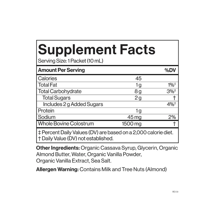 Liquid Colostrum - Vanilla Sea Salt - 26 Pouches - Love Low Carb