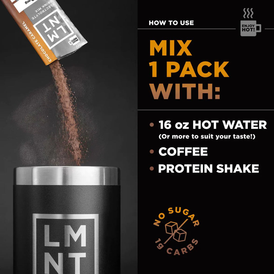 LMNT Chocolate Caramel Electrolyte Mix - 30 Ct - Yo Keto