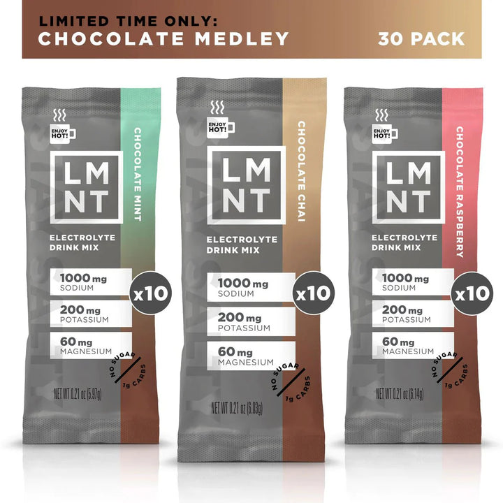 LMNT Chocolate Medley Electrolyte Mix - 30 Ct - 2023 - Yo Keto