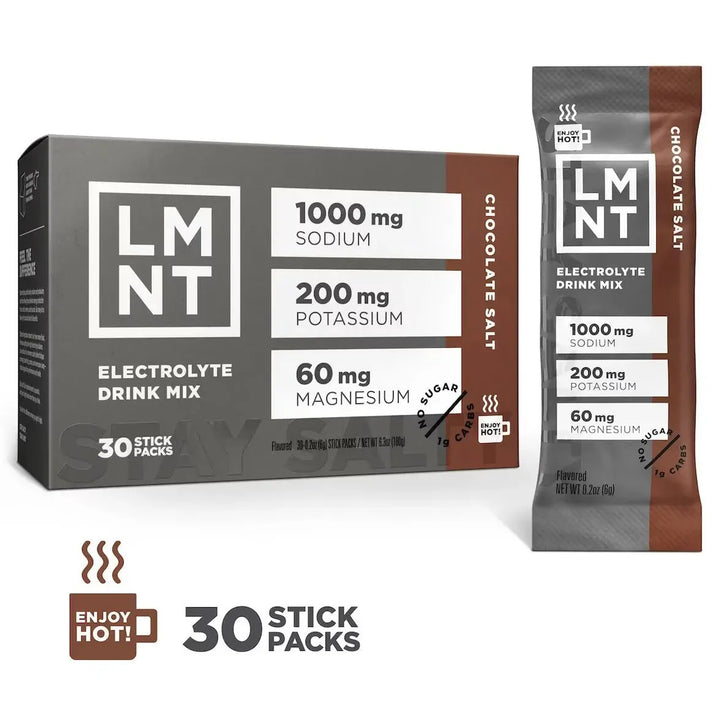 LMNT Chocolate Salt Electrolyte Mix - 30 Sticks