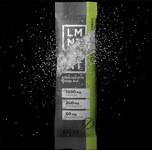 LMNT Citrus Salt Electrolyte Mix - 30 Sticks by LMNT featuring key electrolytes sodium, potassium, and magnesium for low carb and keto hydration support.